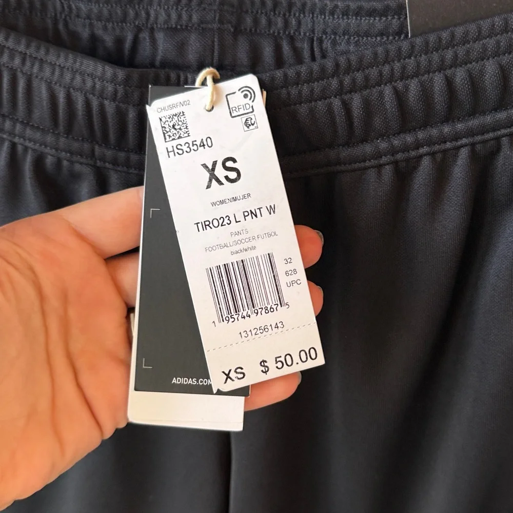 NWT Adidas Men's Tiro 25‎ Black Essentials Aeroready Football Track Pants